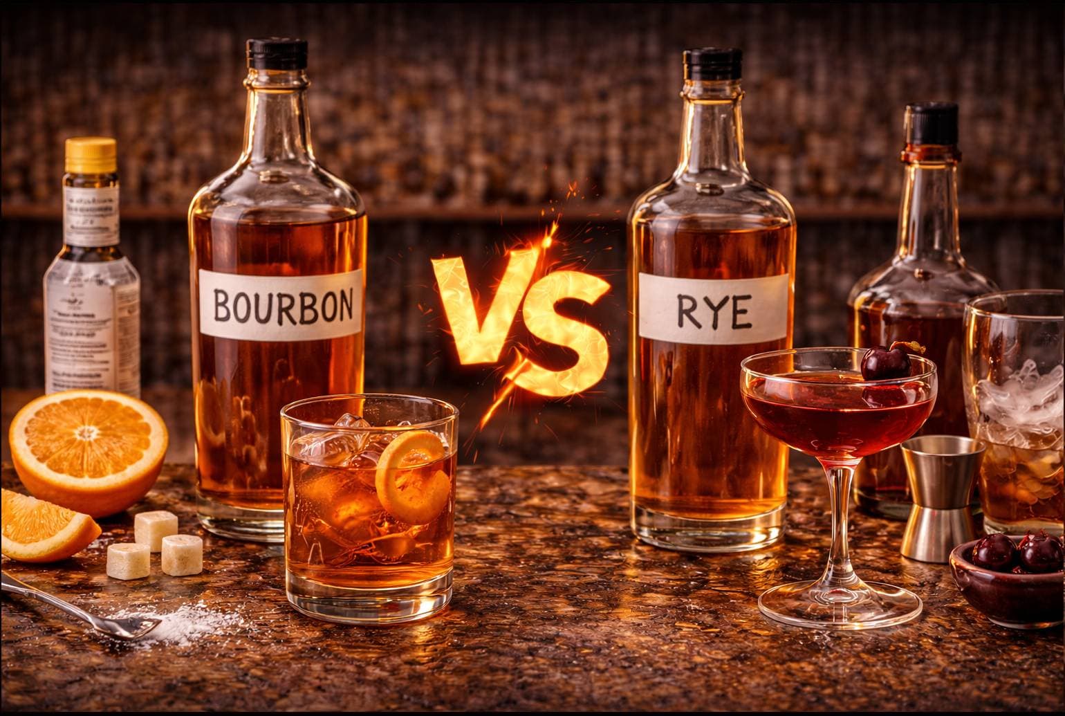 Bourbon vs. Rye — Quelle est la différence et quand cela compte dans les cocktails
