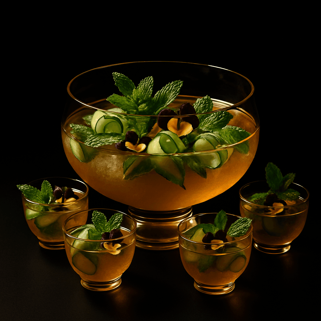 Champagne Garden Punch cocktail