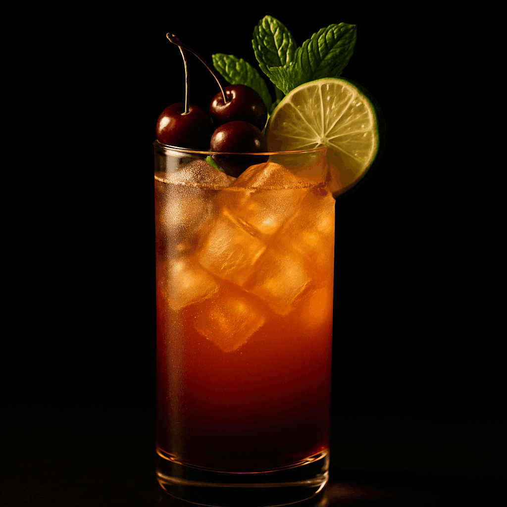 Cherry Sunset Mocktail cocktail