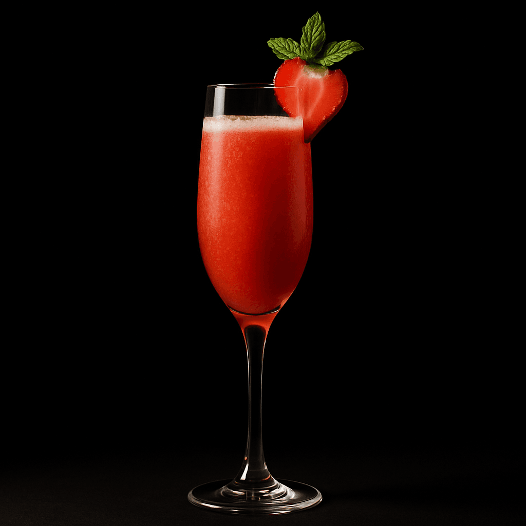 Strawberry Bellini cocktail