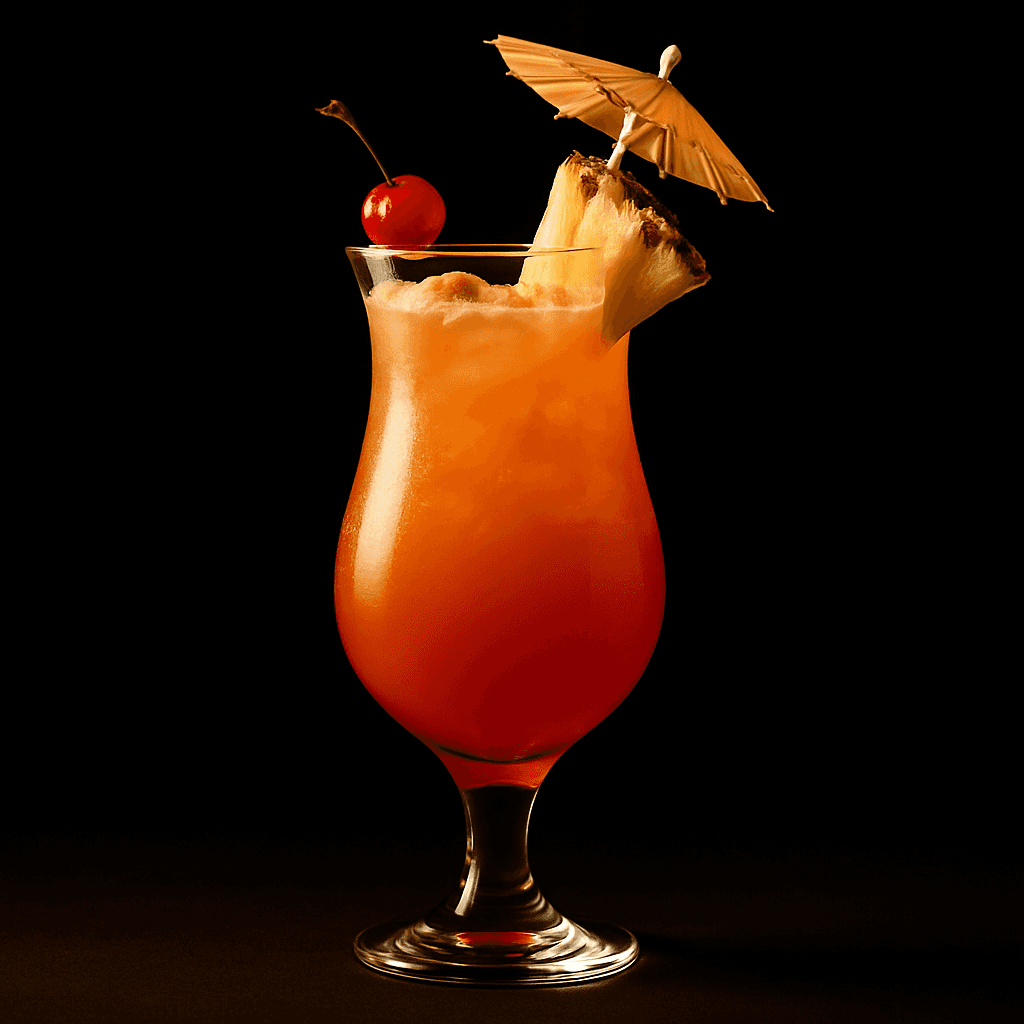 Virgin Sex on the Beach cocktail served in a hurricane