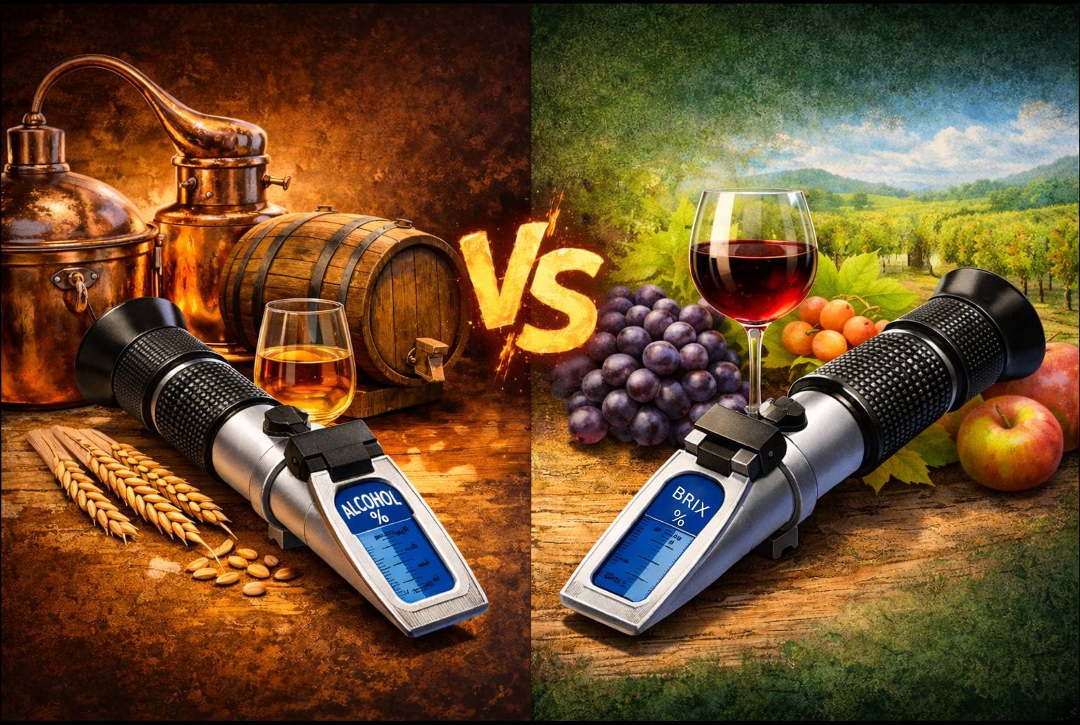 Réfractomètre d'alcool vs. Réfractomètre Brix — Lequel vous faut-il ?