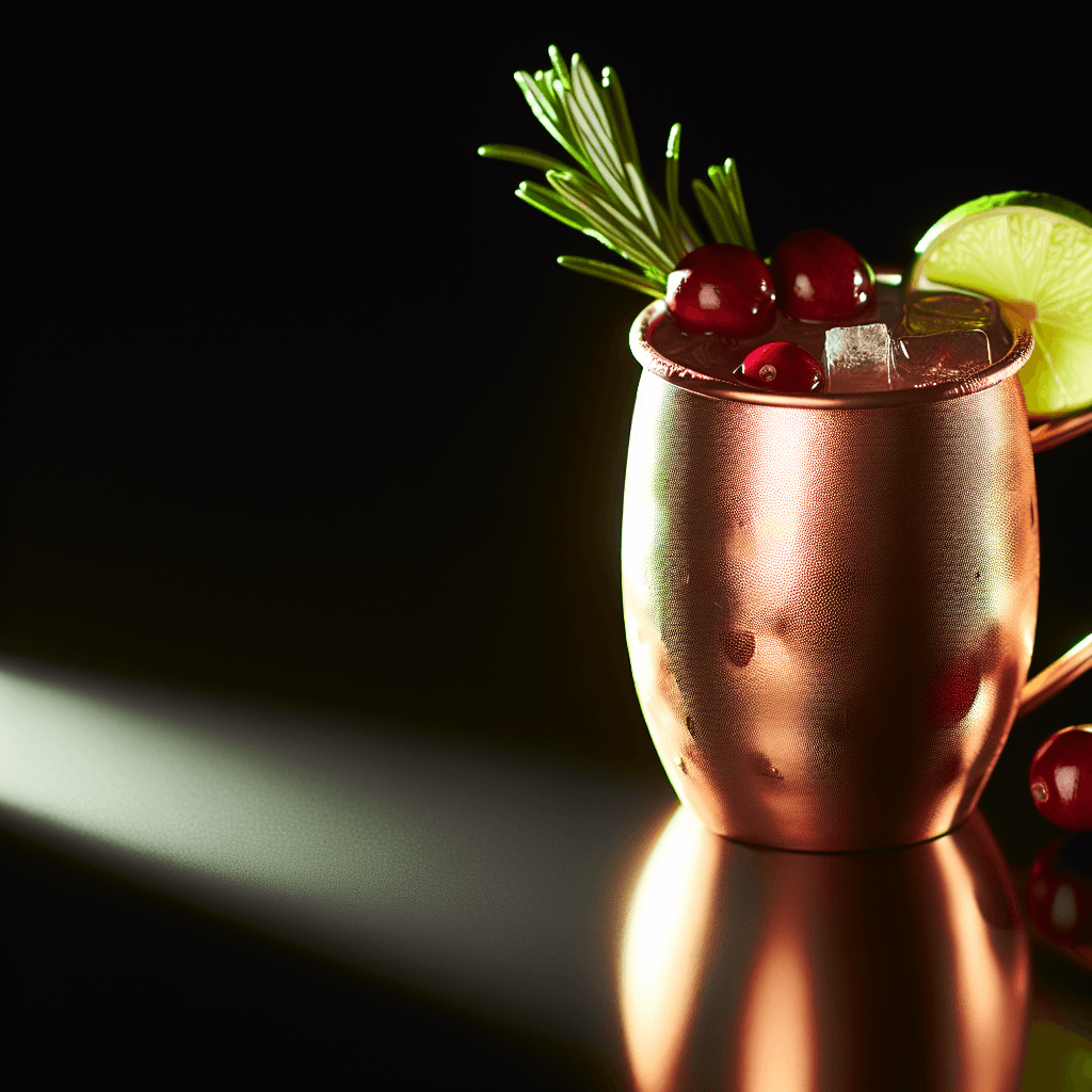 Cranberry Moscow Mule cocktail