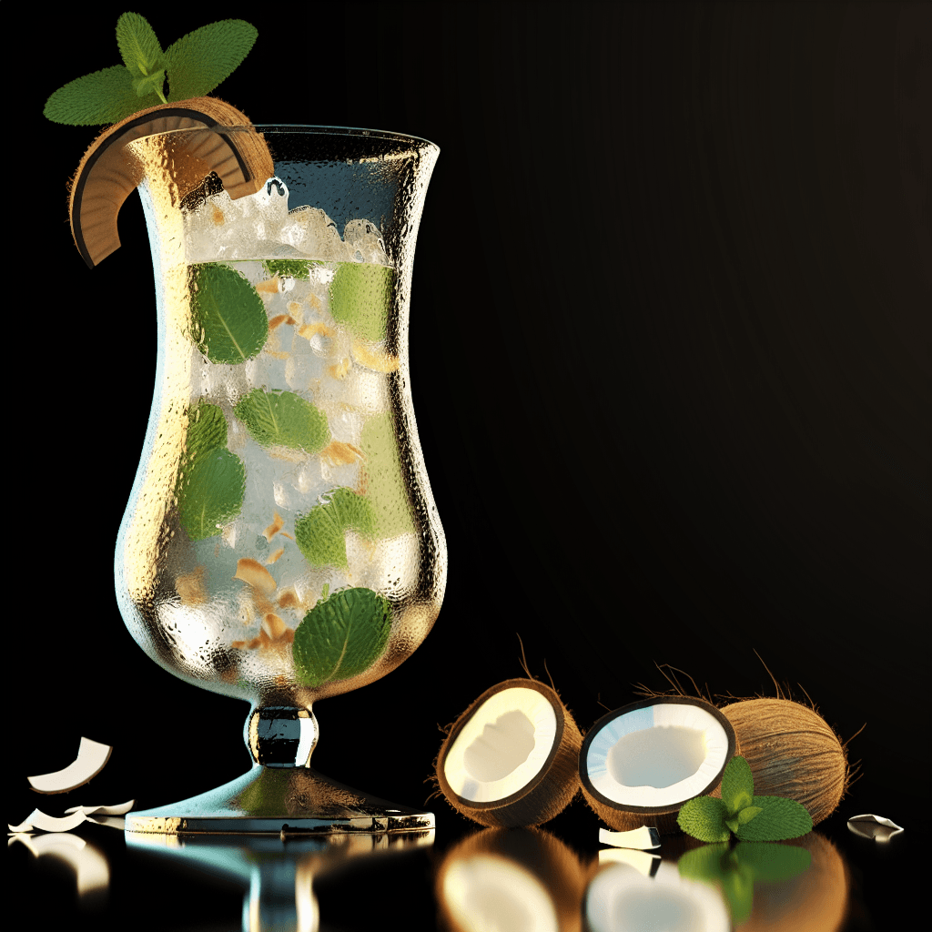Frozen Coconut Mojito cocktail