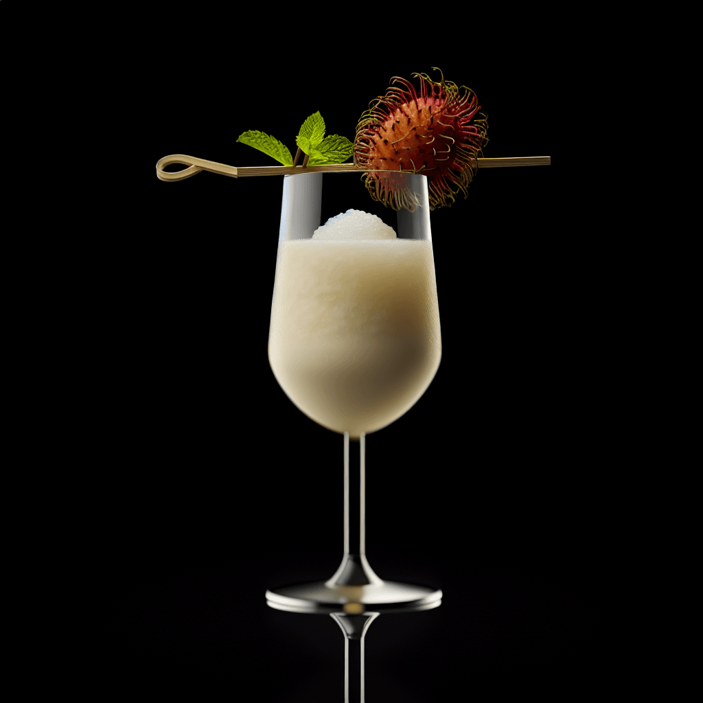 Frozen Rambutan Buck cocktail