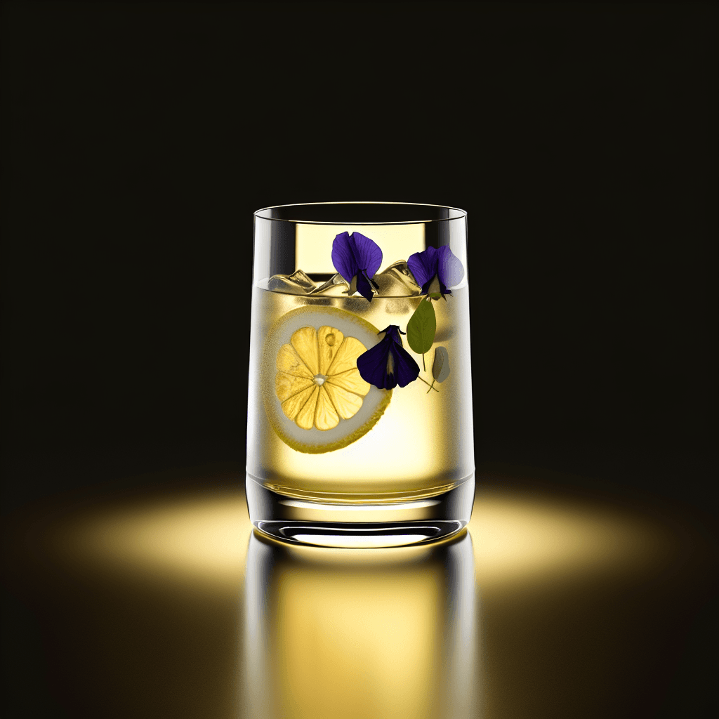 Pea Flower Lemonade cocktail
