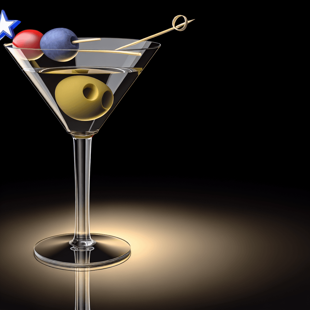 Stars and Stripes Martini cocktail